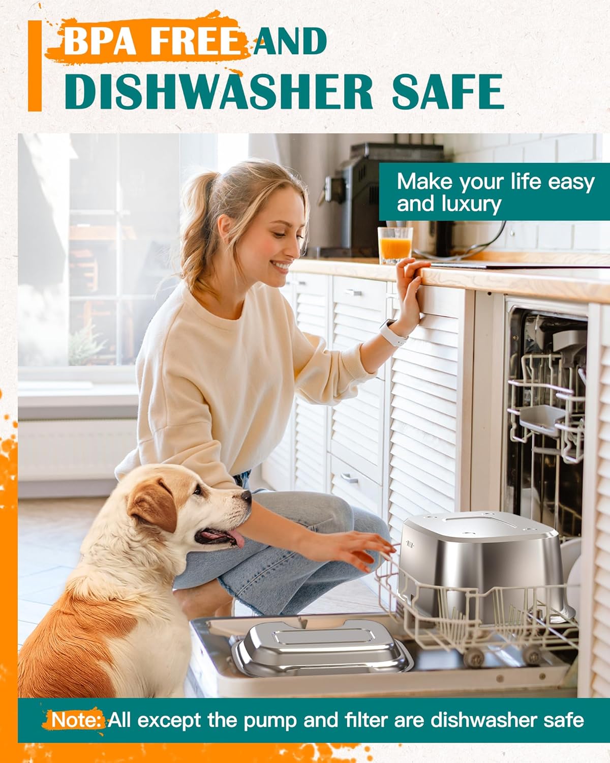 3Gallon Stainless Steel Dog Water Fountain for Large Dogs-4