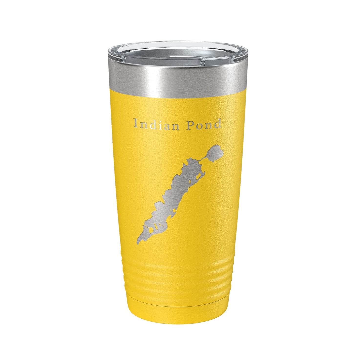 Indian Pond Tumbler Lake Map Travel Mug Insulated Laser Engraved Coffee Cup Maine 20 oz-19
