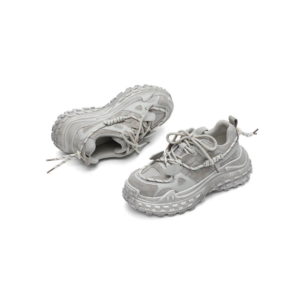 Chunky Sole Grey Performance Sneakers-4