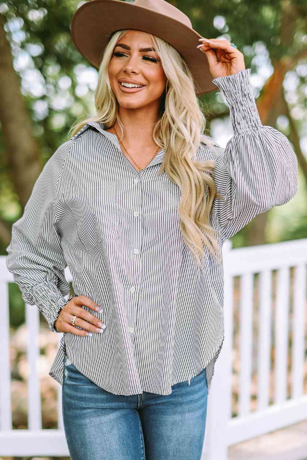 Fernanda Lantern Sleeve Shirt-6