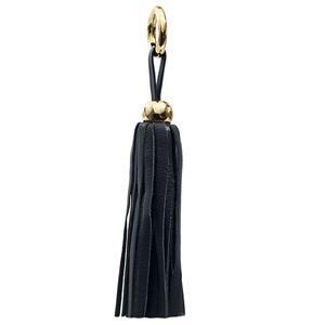 Leather Tassel - Navy/Gold-0
