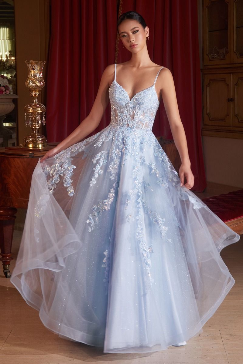Floral Appliqued Ball Gown-4