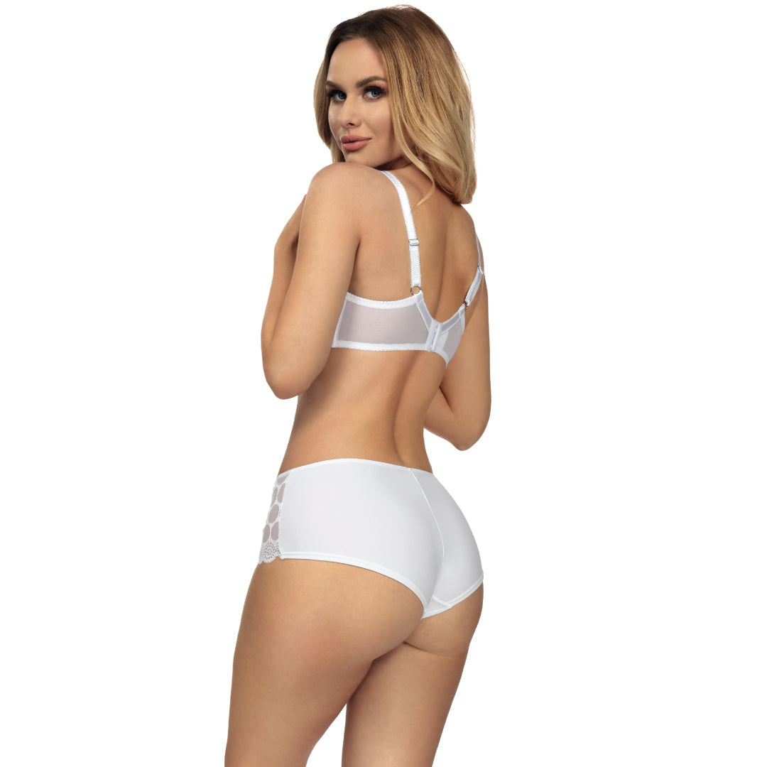 Sheer Mesh Boyshort Panty Coco White-3