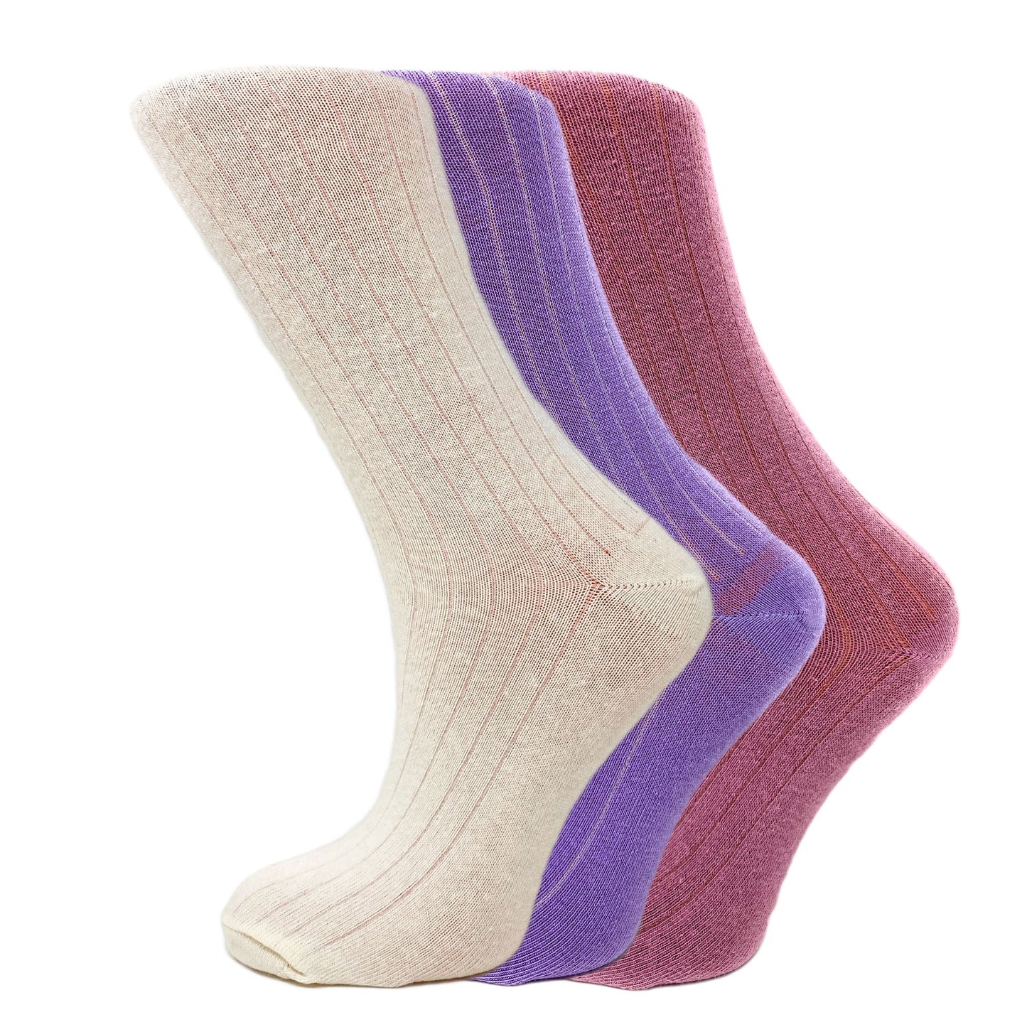 3 Pairs of Women's Mid-Calf Colorful Socks - Soft, Breathable, & Moisture-Wicking-3