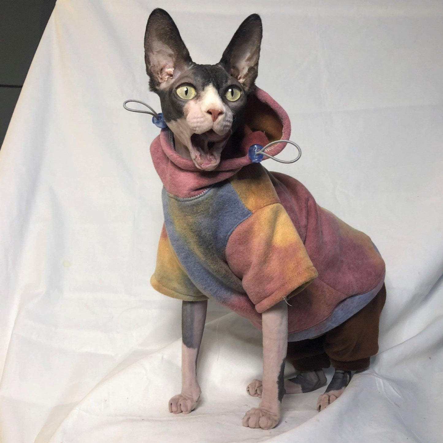 Cozy Pet Lovers' Tie-Dye Hooded Sweater For Autumn And Winter-5
