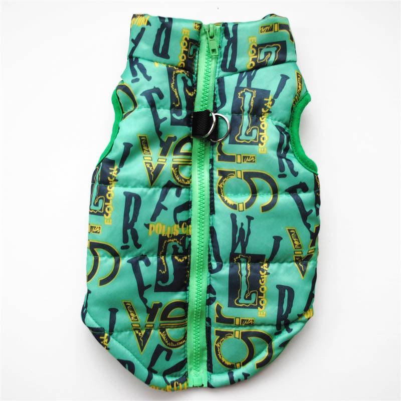 Cozy Striped Pet Jacket With Traction Buckle - Perfect For Autumn And Winter!-9