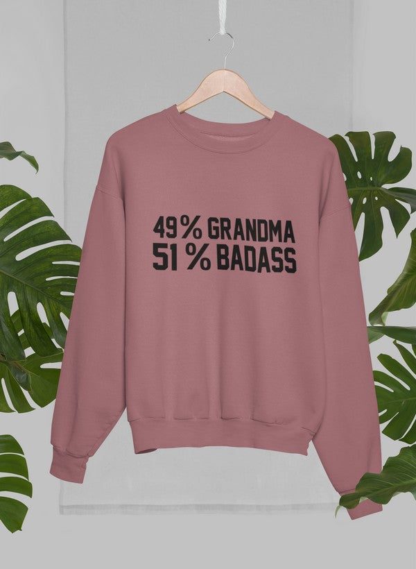 49% Grandma 51% Badass Sweat Shirt-2