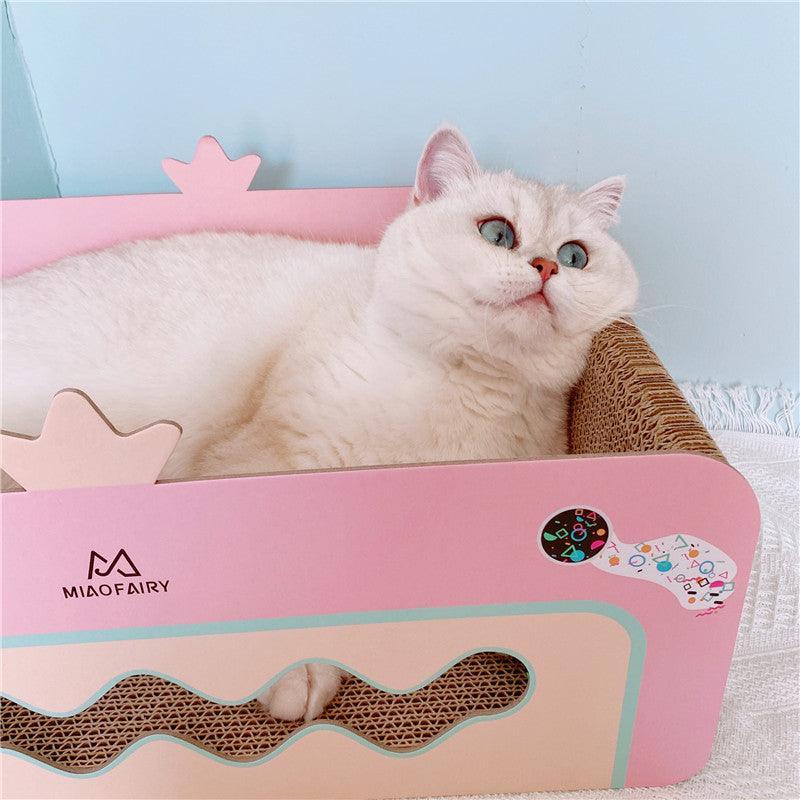 Crown Cat Scratch Board With Ball - The Perfect Toy For Your Feline Majesty-4