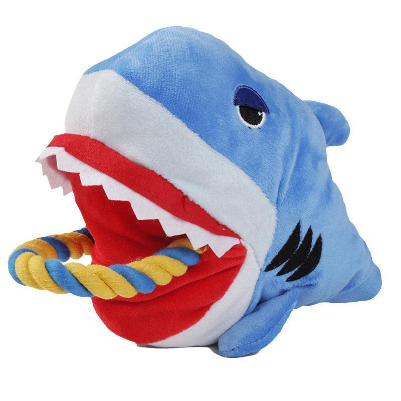 Cuddly Critter Plush Dog Toy - Monster Shark-5