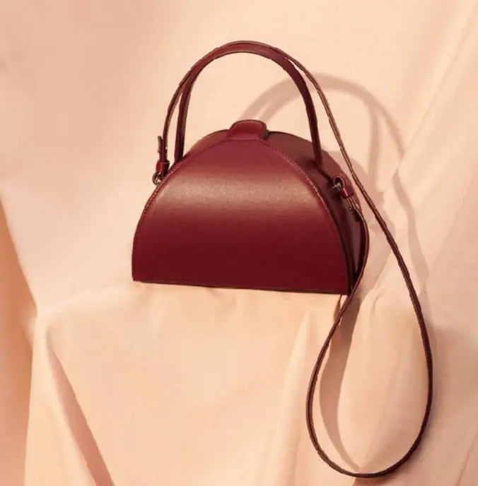 New Korean Style Genuine Leather Bucket Tote Bag