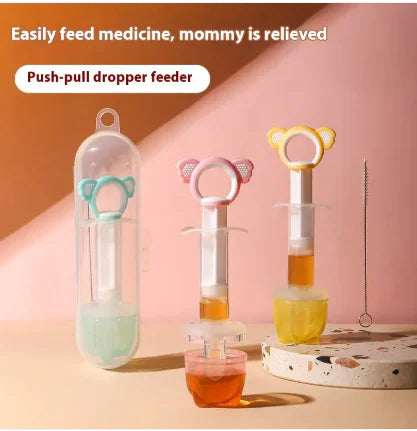 Both Feed Medication Utensil And Juice Koala Cartoon