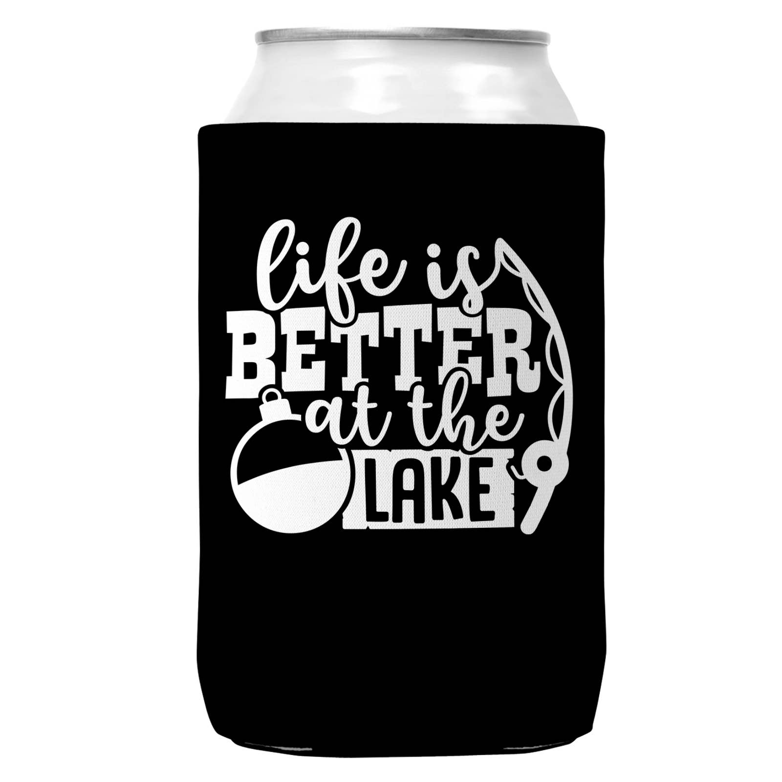 Life is Better at the Lake Can Coozie Cooler for 12oz Cans-1