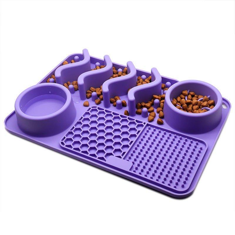 Dog Silicone Licking Pad Pet Licking Mat Silicone Mat Multifunctional Food Bowl-7