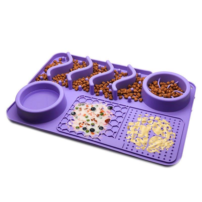 Dog Silicone Licking Pad Pet Licking Mat Silicone Mat Multifunctional Food Bowl-12