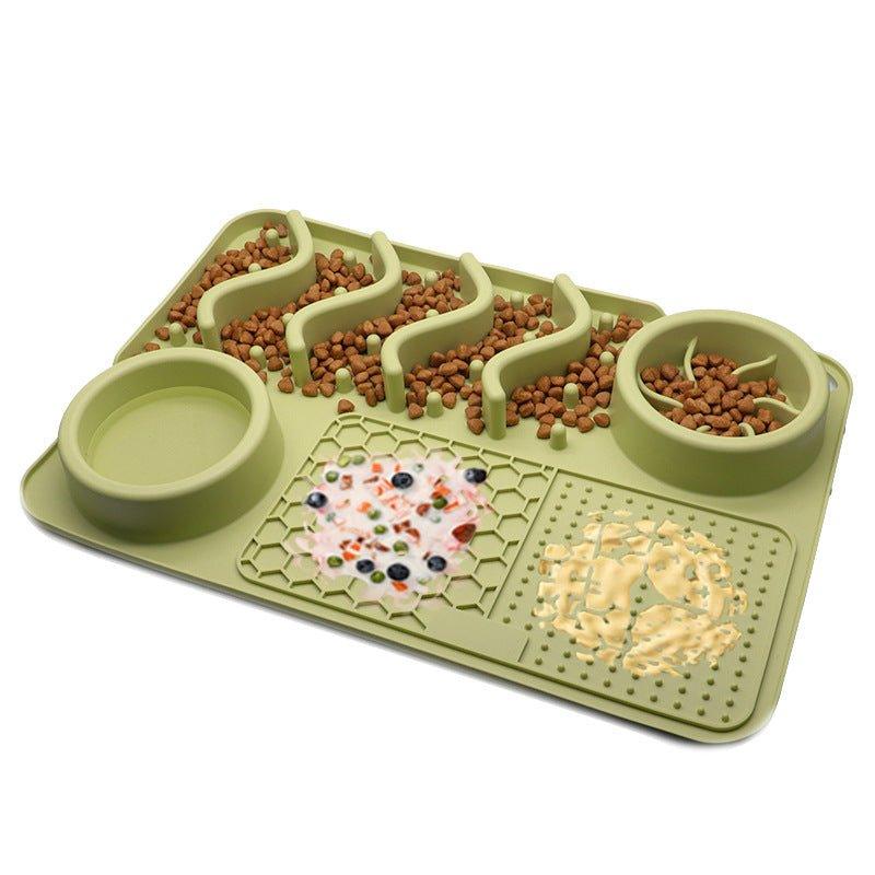 Dog Silicone Licking Pad Pet Licking Mat Silicone Mat Multifunctional Food Bowl-3