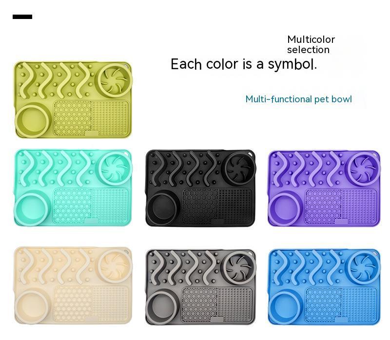 Dog Silicone Licking Pad Pet Licking Mat Silicone Mat Multifunctional Food Bowl-1
