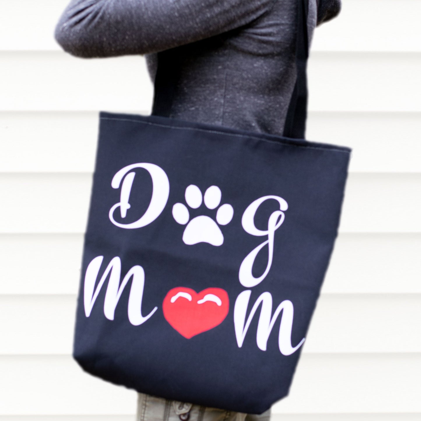 Dog Mom Black Tote-2