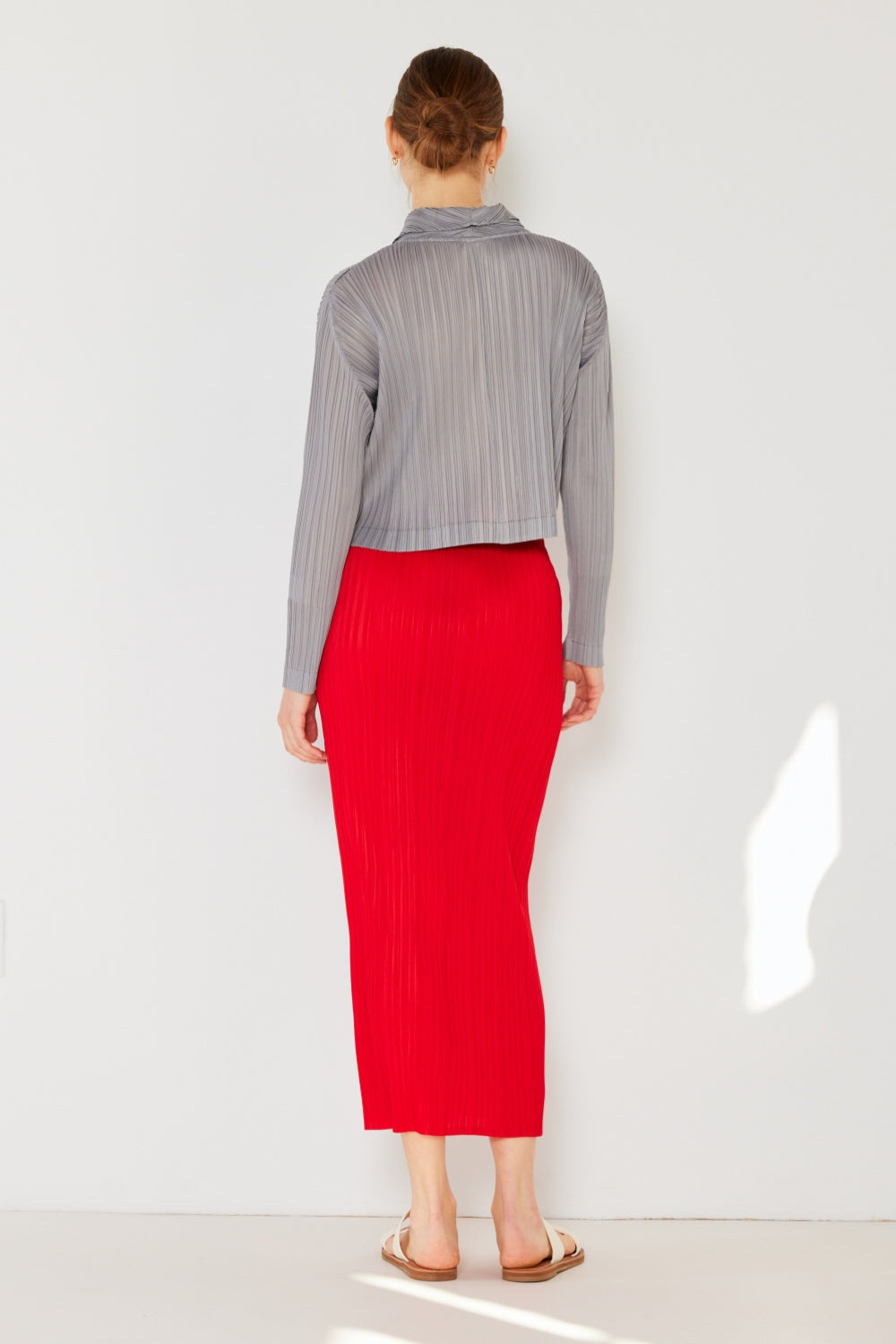 Marina West Swim Pleated Midi Pencil Skirt-4