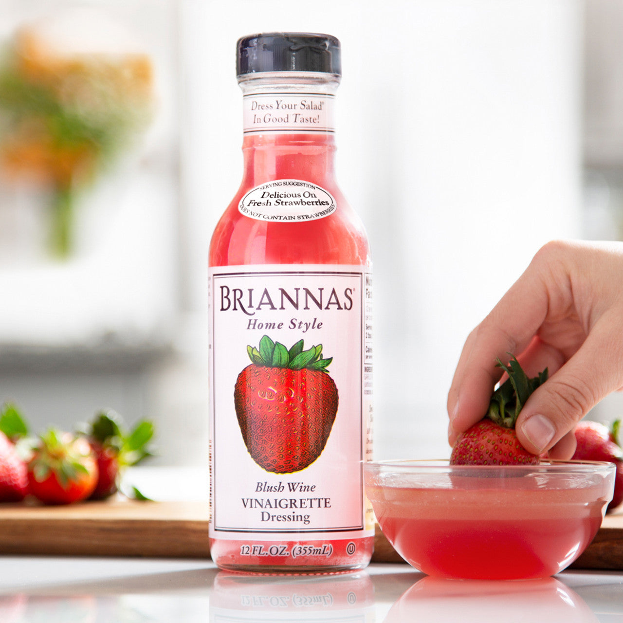 Brianna's Home Style Blush Wine Vinaigrette Salad Dressing (6x12Oz)-3