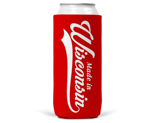 Made In Wisconsin SLIM CAN Coozie/Cooler for 12oz Slim Cans-0