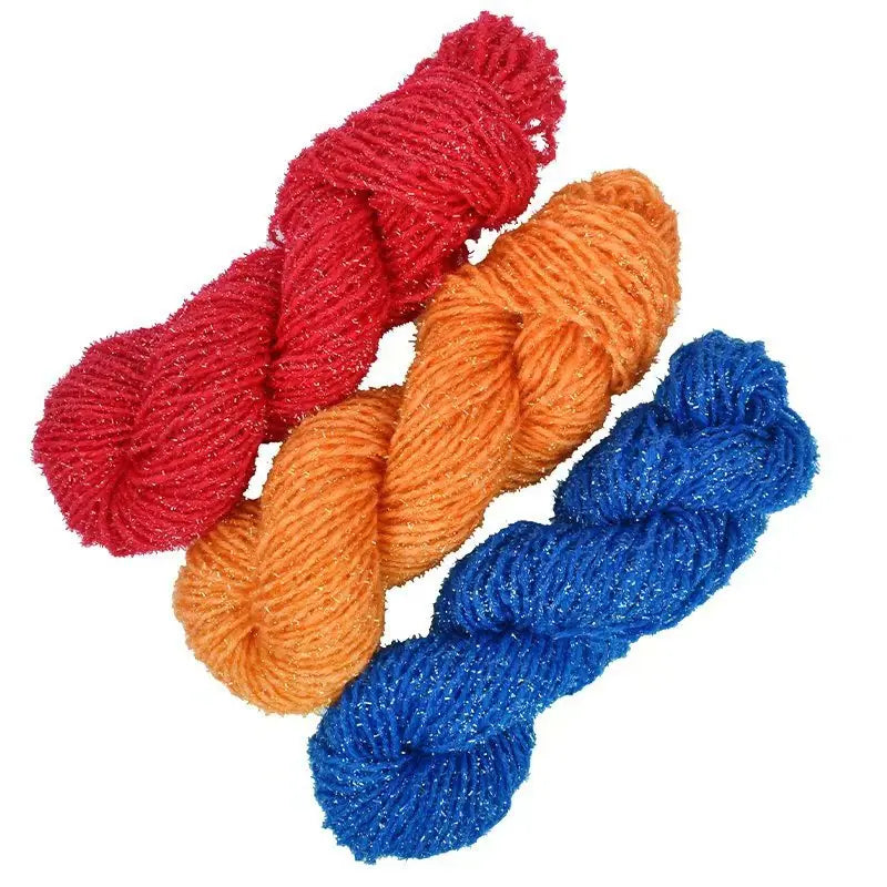 Acrylic Yarn with Metallic Thread for Knitting and Crochet