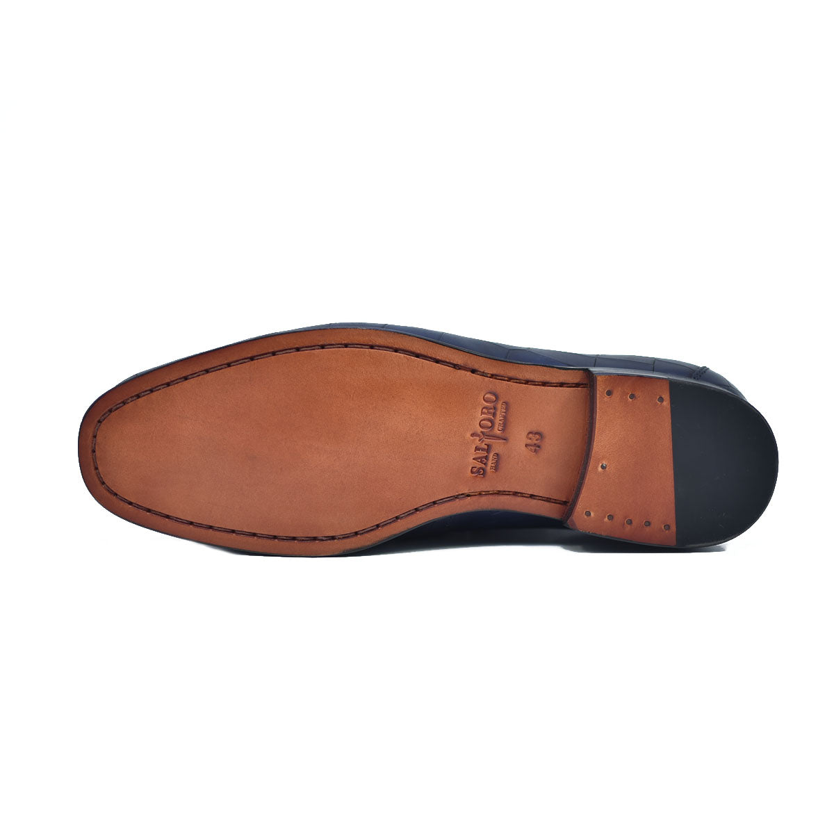 Lucca - Navy Leather Tassel Loafers-2