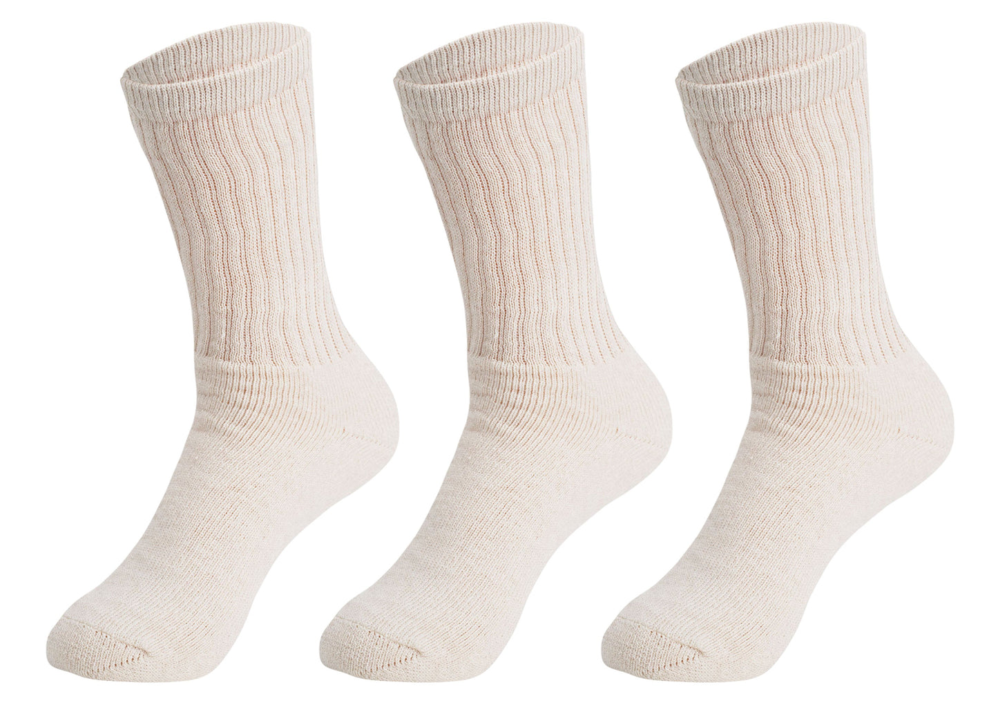 3 Pairs Cotton Crew Socks for Women – Soft, Breathable & Cushioned Athletic Sport Socks, Size 9-11-4