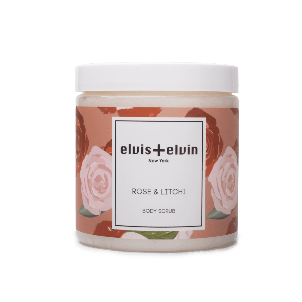 elvis+elvin Rose & Litchi Body Scrub with Dead Sea Salt 300ml-0