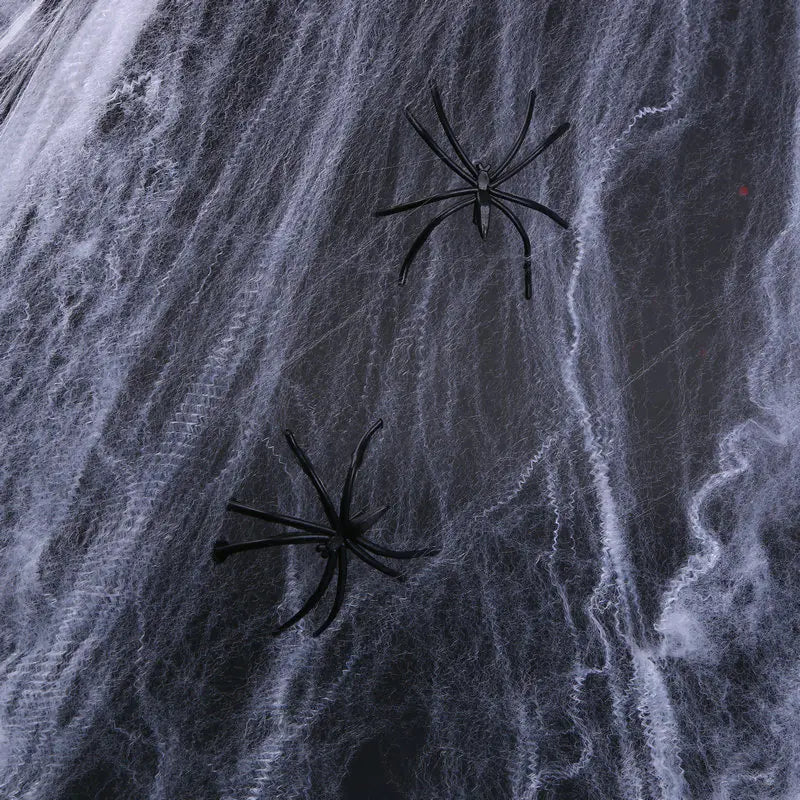 Home Decoration Props with Spider Cotton Accents