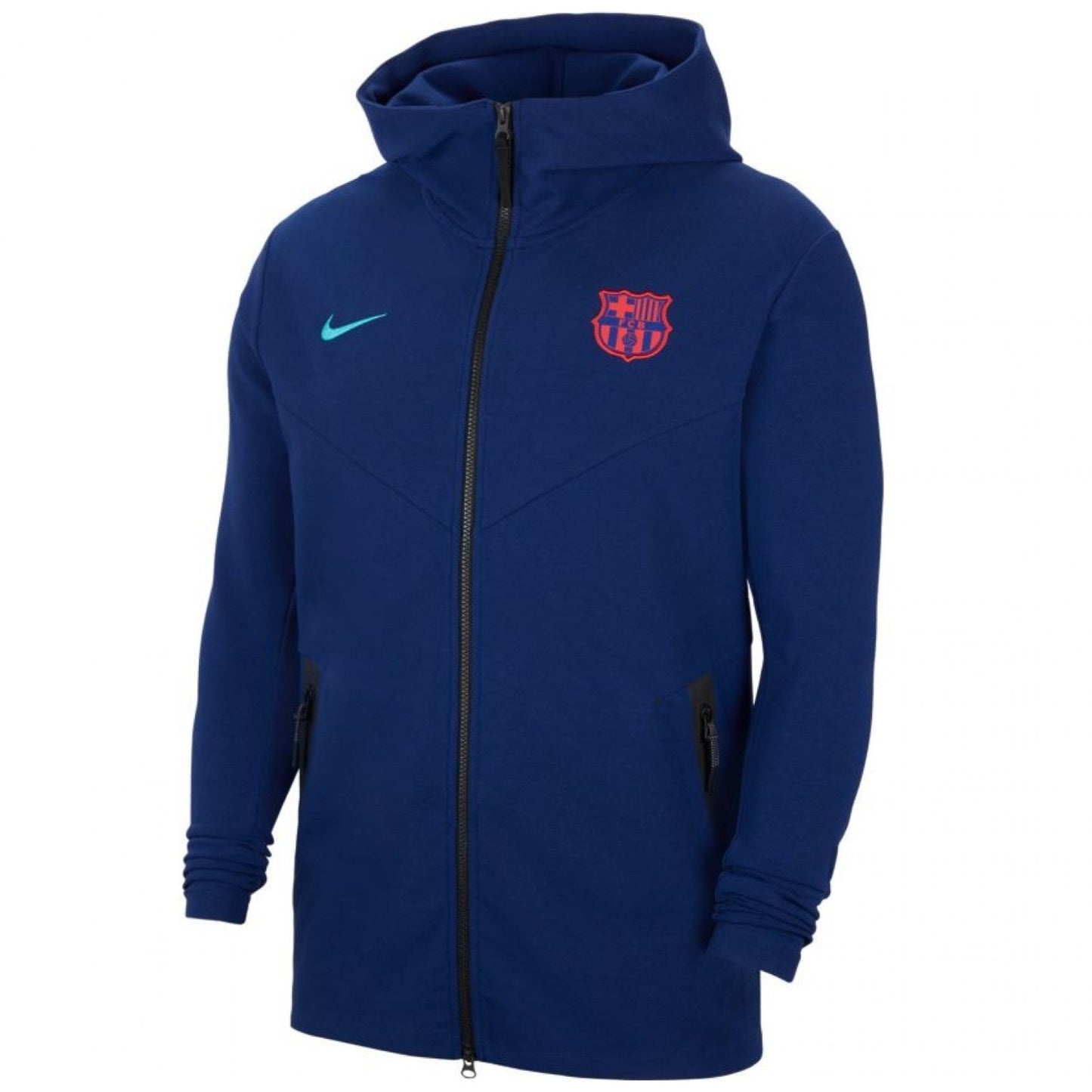 FC Barcelona Tech Fleece presentation soccer tracksuit 2021 - Nike-3