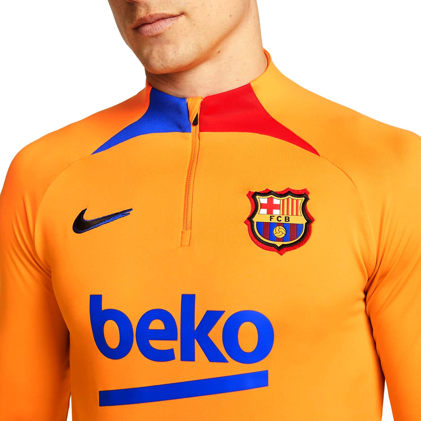 FC Barcelona orange training technical Soccer tracksuit 2022 - Nike-4