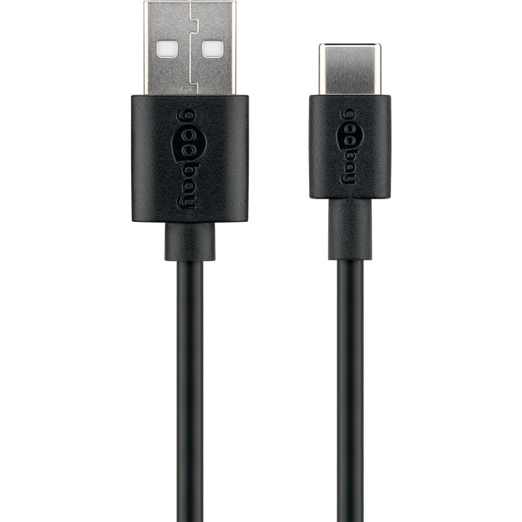 Cablu de date, Goobay, USB 2.0 AC, 2 m, Negru (59122)-0