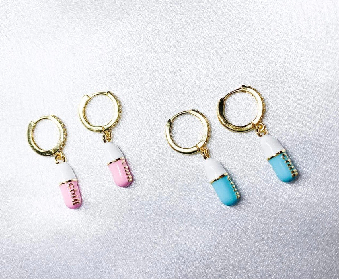 Chill Pill Huggie Hoops-0