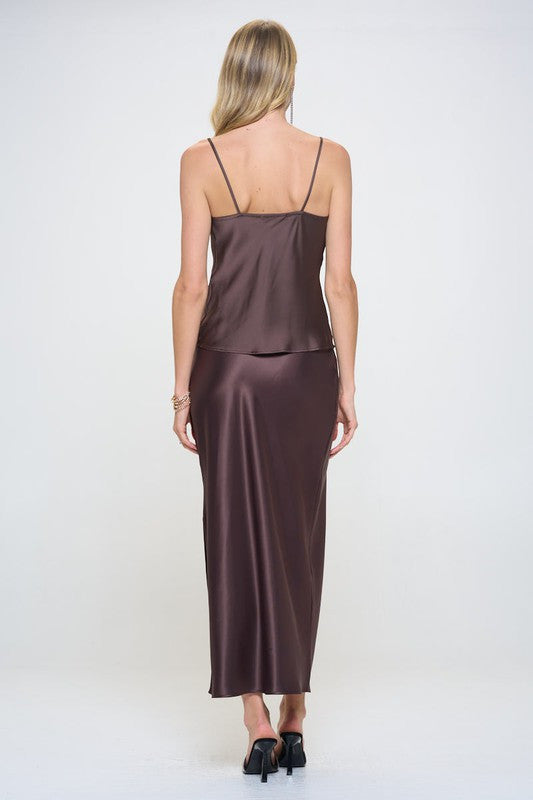 Solid Silky Satin Tank Top-4