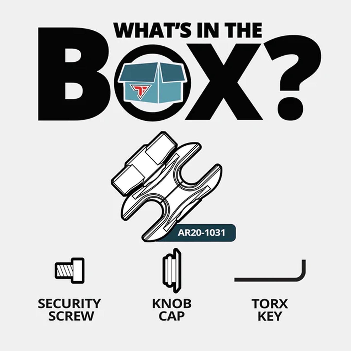 BLACK 20 SERIES 2" LONG SINGLE ANTI-THEFT KNOB ARM-2