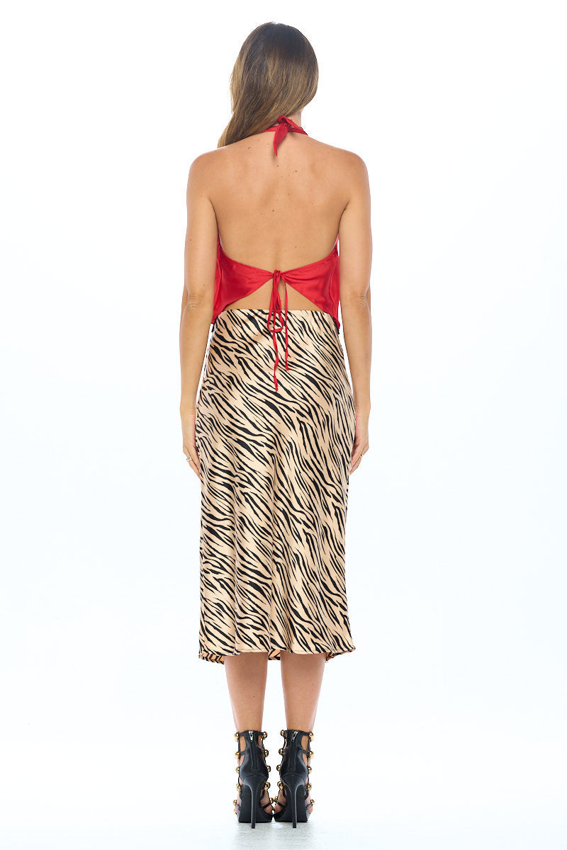 Satin Cowl Neck Backless Top-6