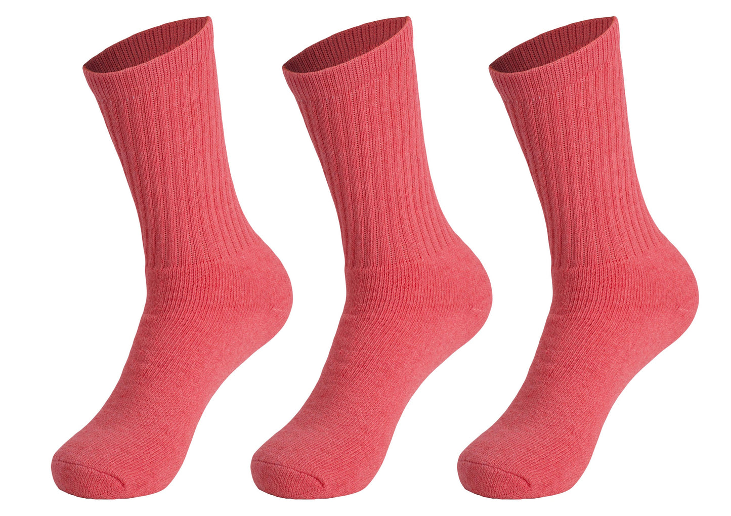 3 Pairs Cotton Crew Socks for Women – Soft, Breathable & Cushioned Athletic Sport Socks, Size 9-11-9