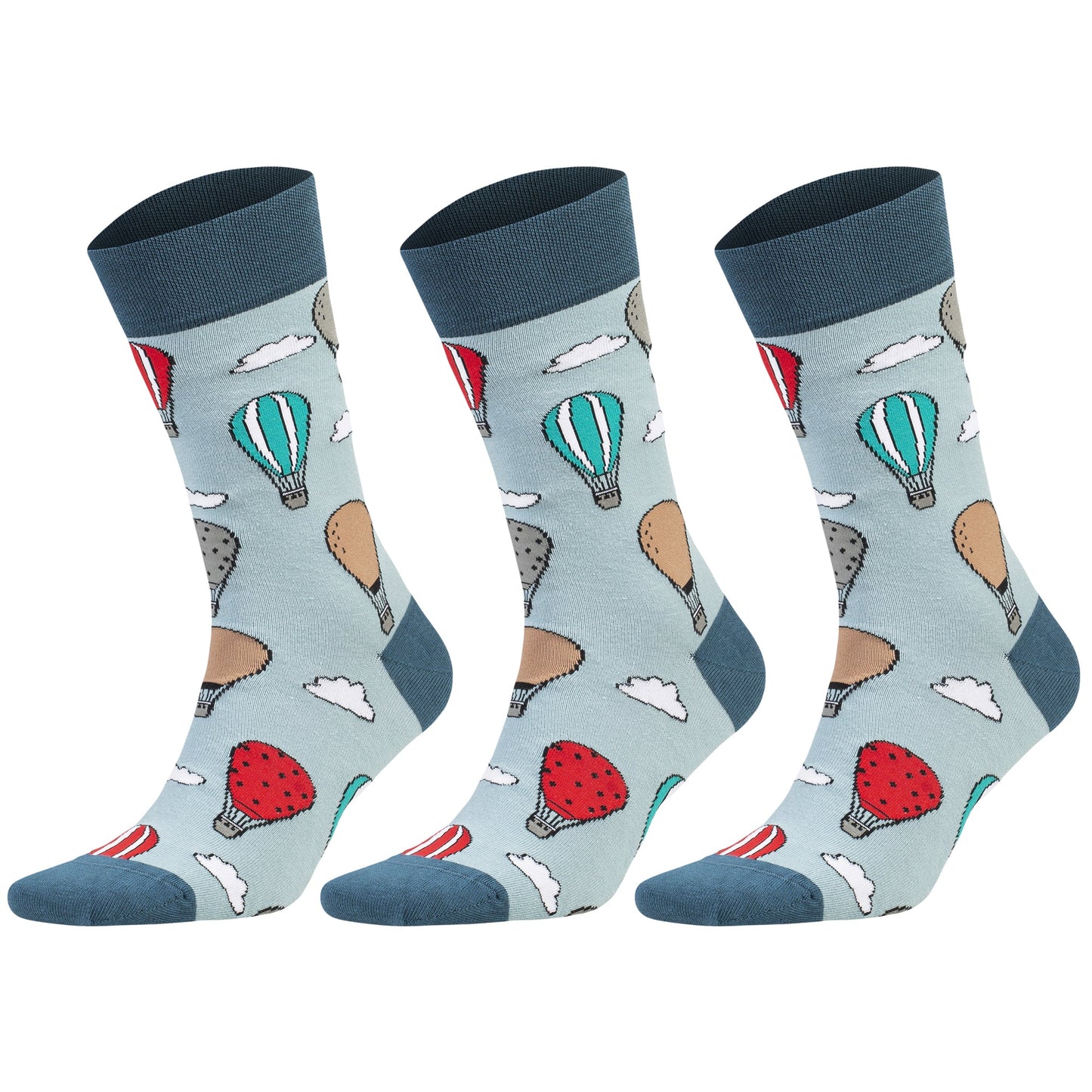 3 Pairs Men's & Women's Colorful Novelty Crew Socks – Fun Cotton Dress Socks-10