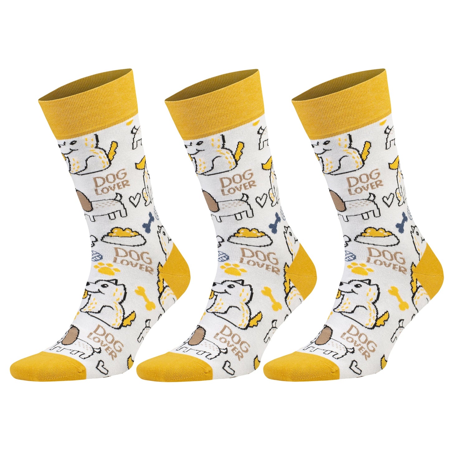 3 Pairs Men's & Women's Colorful Novelty Crew Socks – Fun Cotton Dress Socks-6