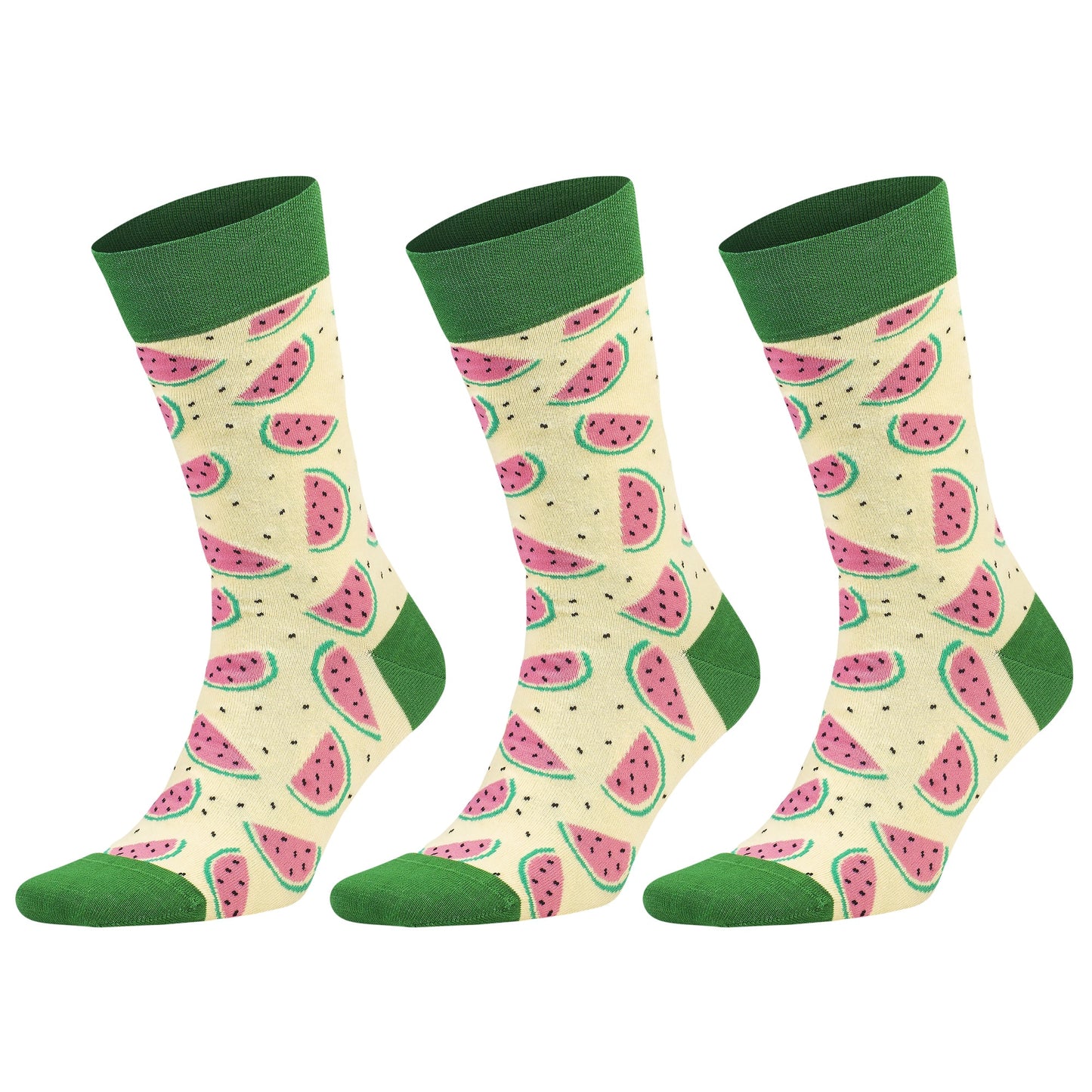 3 Pairs Men's & Women's Colorful Novelty Crew Socks – Fun Cotton Dress Socks-7