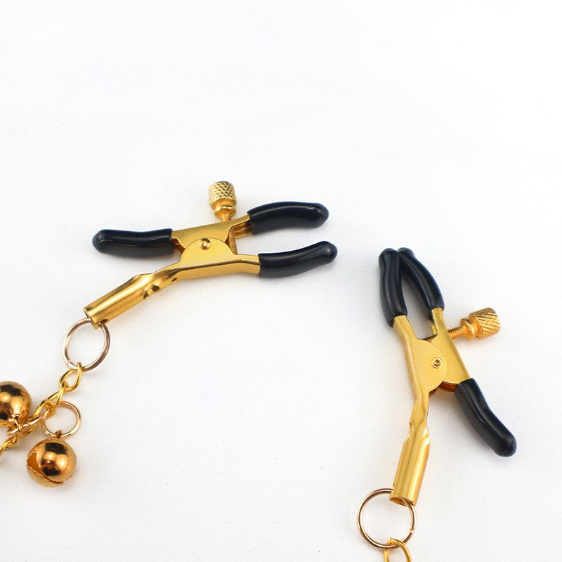 Golden Bell Adjustable Alligator Nipple Clamps with Chain-4