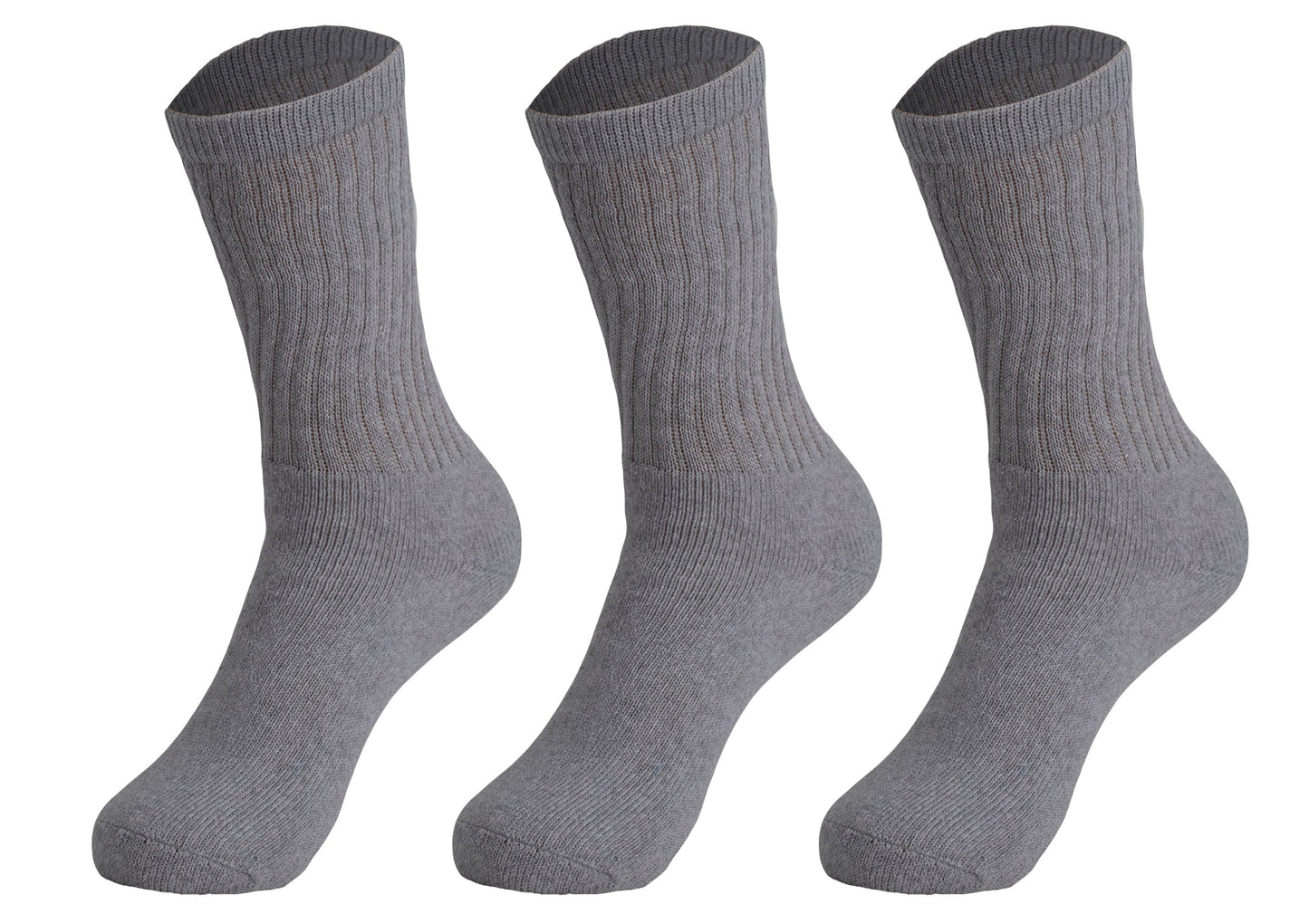 3 Pairs Cotton Crew Socks for Women – Soft, Breathable & Cushioned Athletic Sport Socks, Size 9-11-5
