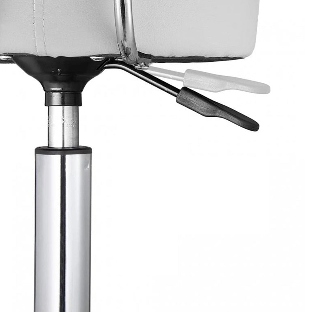 Kozmetická stolička s opierkou, biela-4