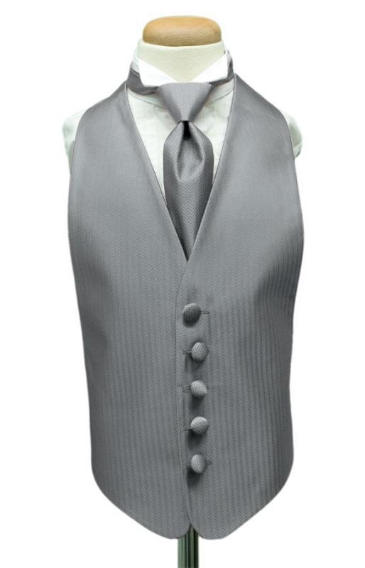 Herringbone Kids Tuxedo Vest-4