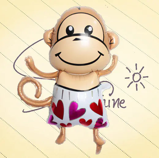 Cute Monkey Foil Balloon - Monkey Balloon Design
