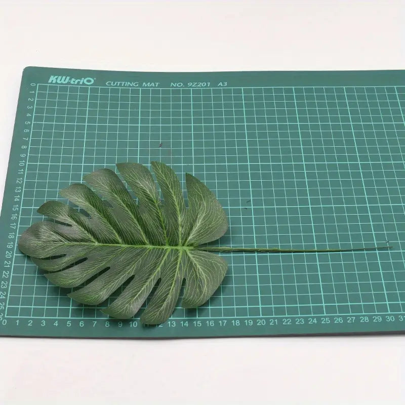 10 Pcs 11.81" Green Artificial Turtle Leaf for Decor
