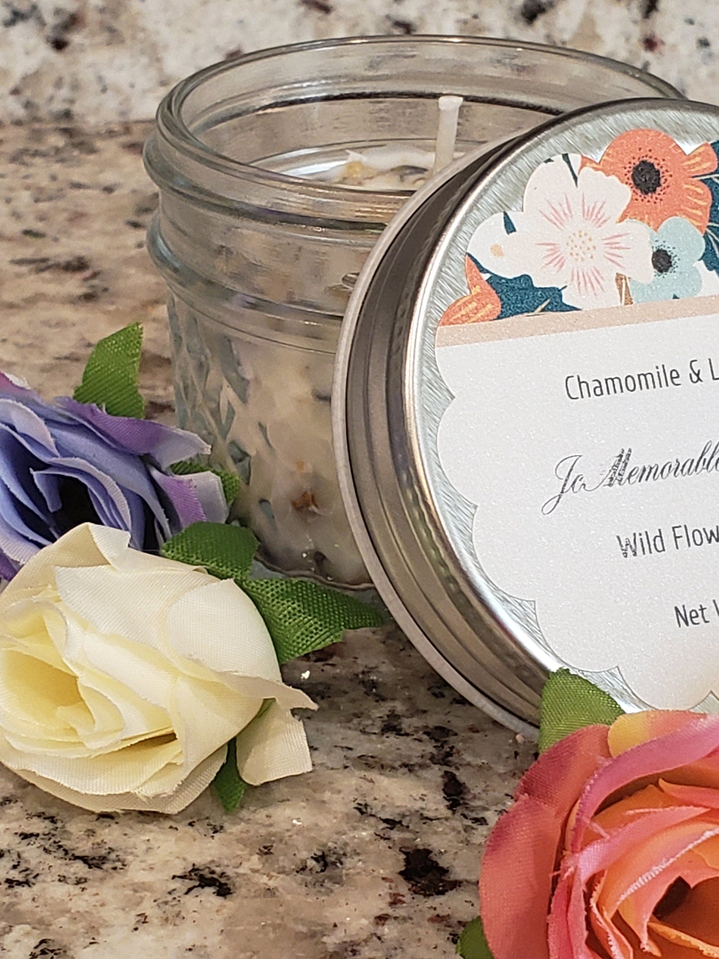 Ease Your Mind Chamomile and Lavender Candle-3