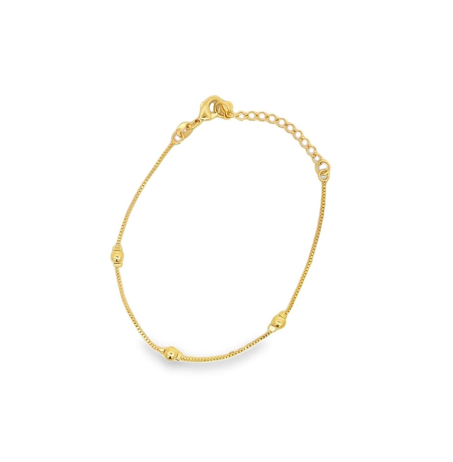 Beaded Cable Chain Bracelet (I535)-1