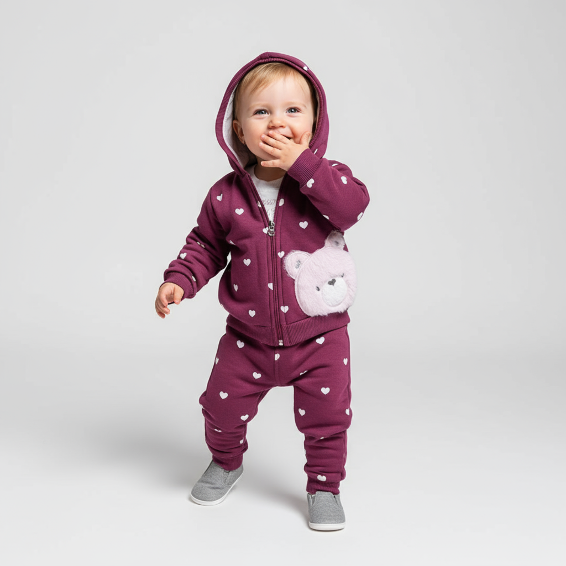 Lovely Bear Girls Jogger Set-1