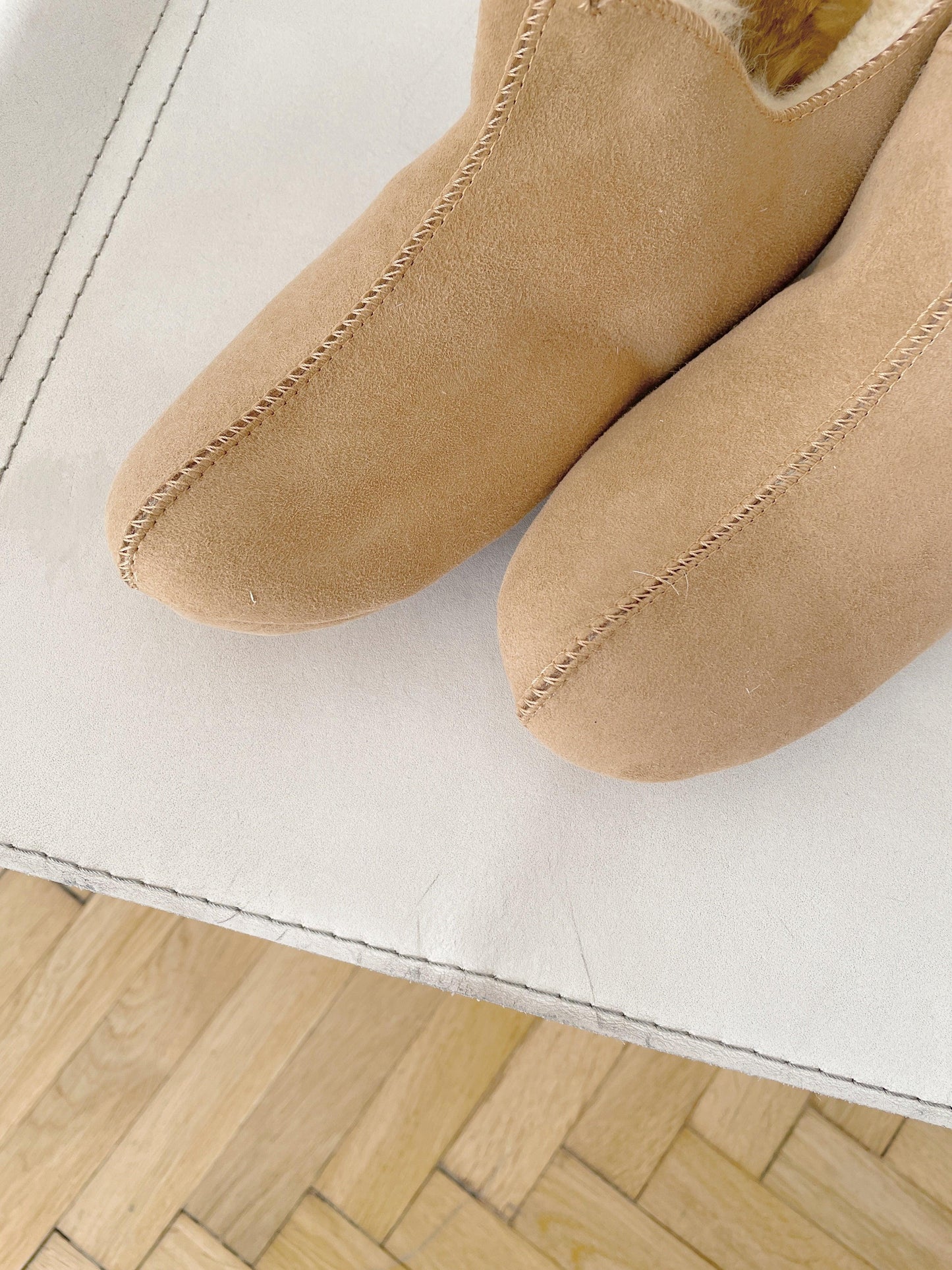 Adult Natural Sheepskin Boots - Beige-4